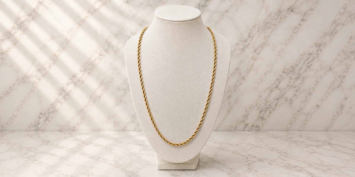 rope necklace gold