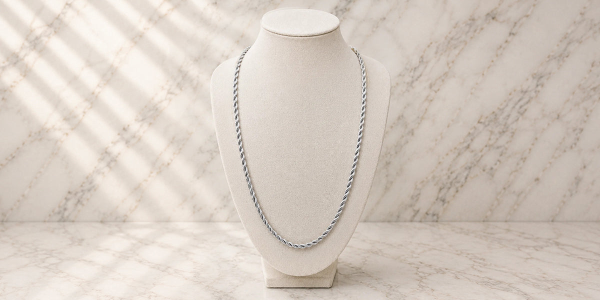 rope necklace silver
